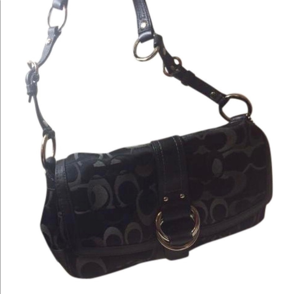 Coach Black Signature C. Grey handbag! 👜